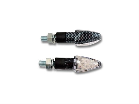 Blinker mini "Winker" carbon look/transparent LED CE (Paar)
