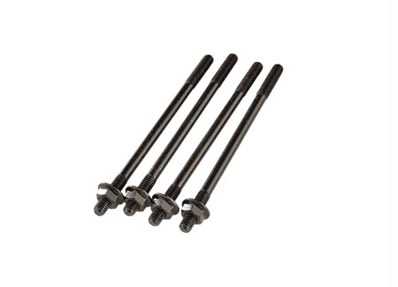Zylinderstehbolzen 4 Stück, M6 x 106mm mit Muttern und Unterlegscheiben, Minarelli stehend/Piaggio Scooter