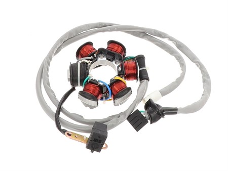 Stator d'allumage type origine (6 bobines ), scooter Piaggio Liberty 125, Vespa ET4 125, Hexagon LX4 125 / Aprilia Mojito 125
