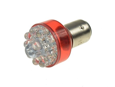 Rücklichtbirne rot (2 Kontakte) LED 12V 21/5W BAY15D