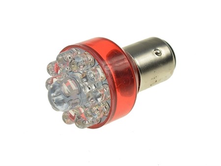 Ampoule de phare arrière BAY15D à 11 Leds, 2 contacts, 12V 21/5W,  ROUGE