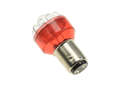 Ampoule de phare arrière BAY15D à 11 Leds, 2 contacts, 12V 21/5W,  ROUGE