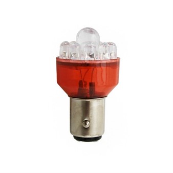 Ampoule de phare arrière BAY15D à 11 Leds, 2 contacts, 12V 21/5W,  ROUGE