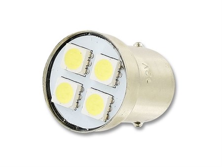Birne (BA15d) LED, weiss, 6 Volt mit Bajonett Sockel (12 Pin)