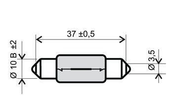 Glühbirne Soffitte 12V 5W 39mm