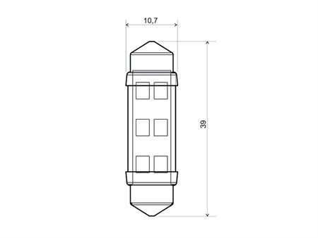 Ampoule Soffitte 12V 10W 39 mm Ampoule Soffitte 12V 10W 39 mm