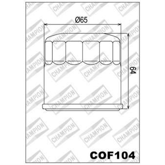 Filtre à huile Champion COF104 / F308, Honda, Kawasaki, Triumph, Yamaha..