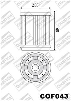 Oelfilter Champion COF043 / X313 (wie HF143)