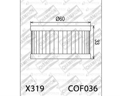 Ölfilter Champion COF036 / X319