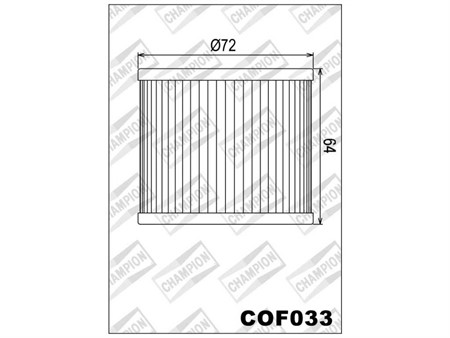 Oelfilter CHAMPION COF033 / X307, X323 (wie HF133)