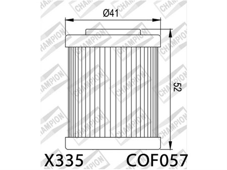 Ölfilter Champion COF057 / X335 (wie HF157)