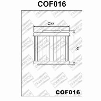 Ölfilter Champion COF016 / X349