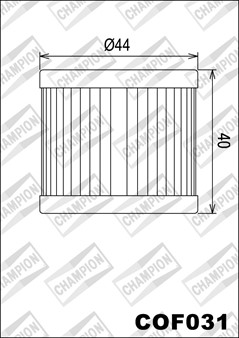 Filtre à huile Champion COF031 / X327 (comme HF971, HF131)