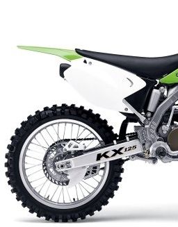 Seitenteile hinten weiss KX 125/250 Jg. 03-08 Seitenteile hinten weiss KX 125/250 Jg. 03-08
