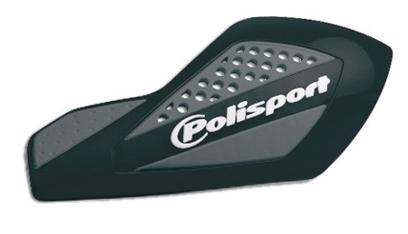 Protèges-mains papillon noirs avec kit montge  universels Polisport