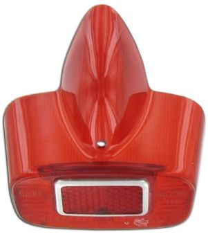 Vitre de phare arrière rouge standard, scooter Vespa 125/150 VBA1 Vitre de phare arrière rouge standard, scooter Vespa 125/150 VBA1