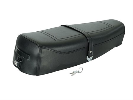 Sitzbank Vespa PX80/125/150/200E Lusso, schwarz, inkl. Schloss