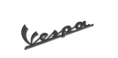 Emblem Front anthrazit Vespa 100 x 35 mm selbstklebend Emblem Front anthrazit Vespa 100 x 35 mm selbstklebend
