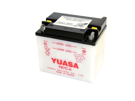 Batterie YB7C-A Yuasa (vide) L:130/P:90/É:114mm Batterie YB7C-A Yuasa (vide) L:130/P:90/É:114mm