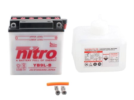 Batterie YB9L-B Nitro offen mit Säure (NB9L-B)