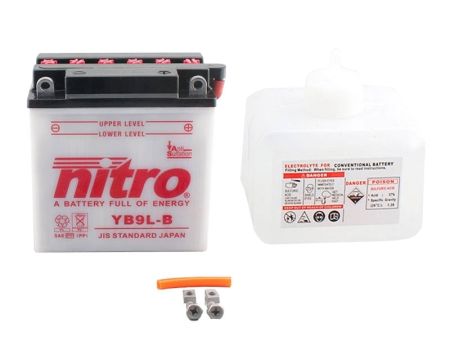 Batterie YB9L-B Nitro offen mit Säure (NB9L-B) Batterie YB9L-B Nitro offen mit Säure (NB9L-B)