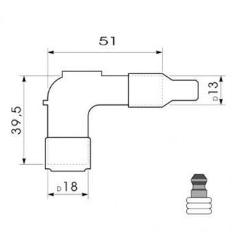 Kerzenstecker NGK LB05E