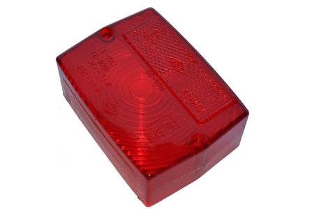 Vitre de phare arrière rouge d'origine Peugeot 103 SPX / 103 SP Vitre de phare arrière rouge d'origine Peugeot 103 SPX / 103 SP