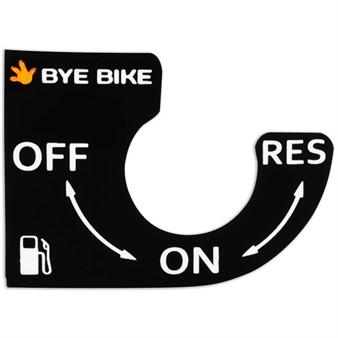 Aufkleber on-off-res Bye Bike Retro (Benzinhahn)