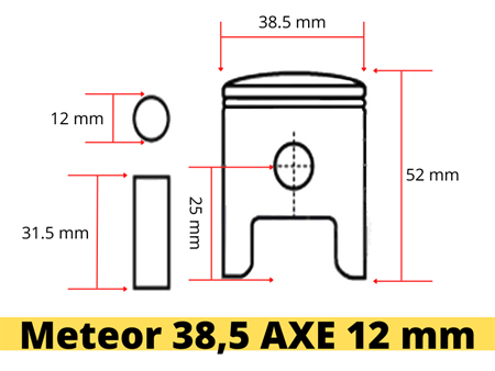 Kolben Meteor zu Puch Original 38,5mm axe 12