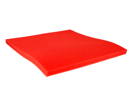 Plaque de mousse de filtre à air rouge a découper (28x30x1,5cm)