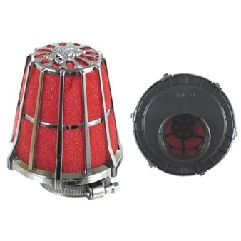 Luftfilter Malossi Red E5, 32mm PHBG chrom/rot Luftfilter Malossi Red E5, 32mm PHBG chrom/rot