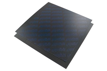 Feuille carbonit Polini 11x11 cm, 0,30mm bleu