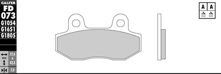 Bremsbeläge Galfer Standard, organisch (Paar) Bremsbeläge Galfer Standard, organisch (Paar)