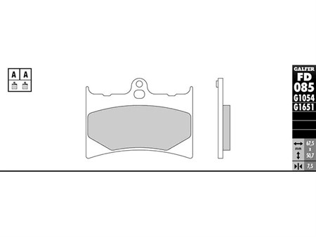 Bremsbelag Galfer Standard (Paar), Aprilia RS 1999-2005