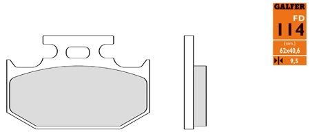 Plaquettes de frein Kawasaki/Suzuki/Yamaha, sintérisées Plaquettes de frein Kawasaki/Suzuki/Yamaha, sintérisées
