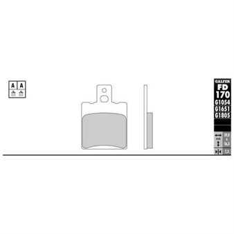 Mâchoires de frein Galfer organique 39.8 x 56.3 x 7.3 mm