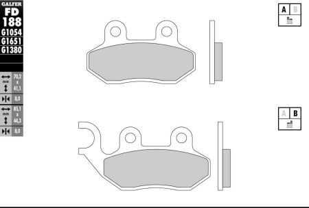 Bremsbelag Galfer Sinter-Scooter (Paar) Bremsbelag Galfer Sinter-Scooter (Paar)