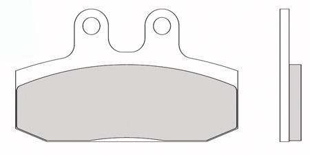 Bremsbeläge RMS, organisch, 79.0 x 47.1 x 7.5 mm