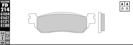 Bremsbelag Galfer Sinter-Scooter (Paar)