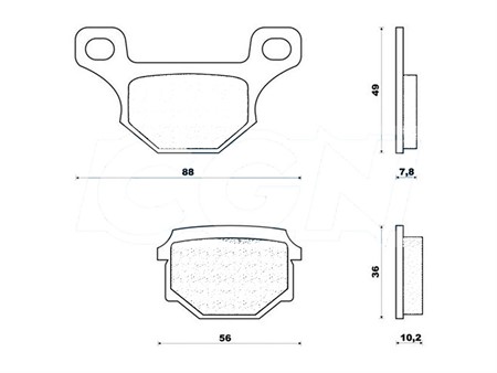 Plaquettes de frein Galfer semi-métal, scooter TGB avant / moto Rieju MRT / Suzuki GN125