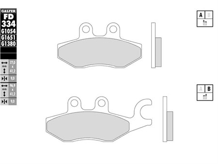 Mâchoires de frein standard (paire), comme Piaggio X10 350cc