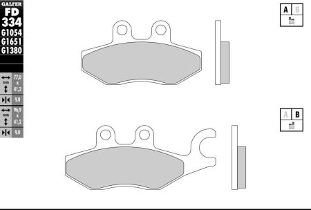 Bremsbelag Galfer Sinter-Scooter (Paar) Bremsbelag Galfer Sinter-Scooter (Paar)