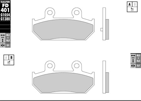 Mâchoires de frein Galfer standard (paire)