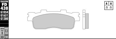 Mâchoires de frein Galfer standard (paire) Mâchoires de frein Galfer standard (paire)