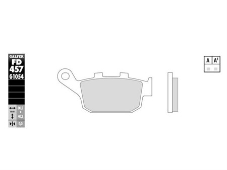 Plaquettes de frein Galfer FD 457 G1054 Sinter-Street Plaquettes de frein Galfer FD 457 G1054 Sinter-Street