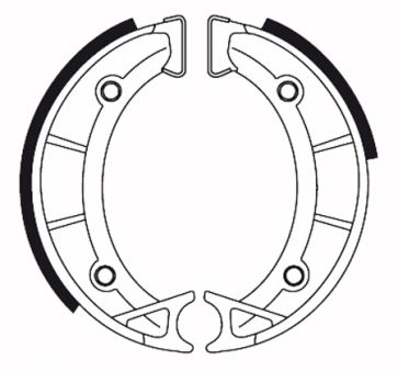 Bremsbeläge (Trommelbremse) hinten Galfer organisch Ø 125 x 25mm Bremsbeläge (Trommelbremse) hinten Galfer organisch Ø 125 x 25mm
