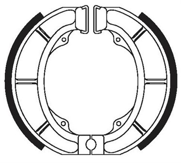 Bremsbeläge (Trommelbremse) vorne/hinten Galfer organisch Ø 120 x 25mm Bremsbeläge (Trommelbremse) vorne/hinten Galfer organisch Ø 120 x 25mm