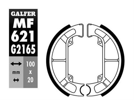 Bremsbeläge (Trommelbremse) hinten Galfer organisch Ø 100 x 20mm