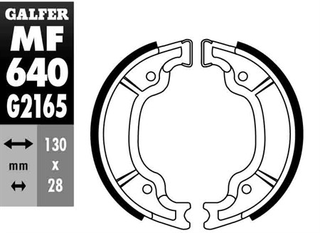 Bremsbacken Galfer Ø 130x28mm