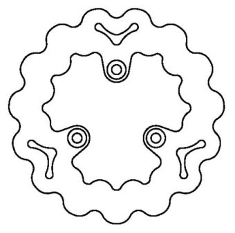 Bremsscheibe Galfer Wave Disc vorne/hinten 190/58/3,5mm Bremsscheibe Galfer Wave Disc vorne/hinten 190/58/3,5mm